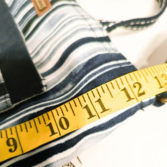 Sun N Sand Paul Brent Canvas Crossbody Tote Bag Navy Blue 3 Palm Trees - Picture 8 of 10